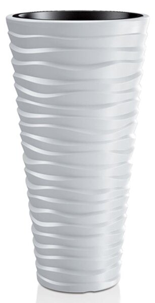Kvetináč SAND Slim 400, 390x750 mm, biely, vložka