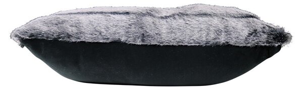 Šedý chlpatý vankúš Tiara s pruhmi - 30 * 50 * 15cm - Mars & More