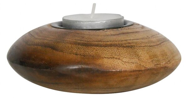 Drevený svietnik z mangového dreva na čajovú sviečku - 11 * 11 * 4cm - Mars & More
