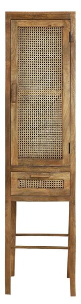 Vysoká drevená komoda Nipas s bambusovým výpletom - 45 * 40 * 180 cm - Light & Living