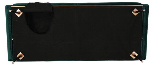 KONDELA Rozkladacia pohovka, smaragdová Velvet látka, FASTA