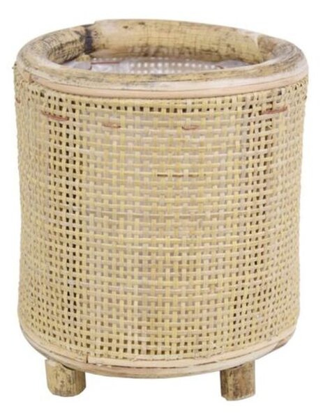 Okrúhly bambusový kvetináč na nožičkách Bamboo - Ø17 * 18 cm - Van der Leeden