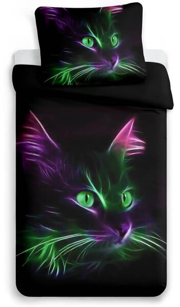 XPOSE® 3D obliečky MAČKA NEON