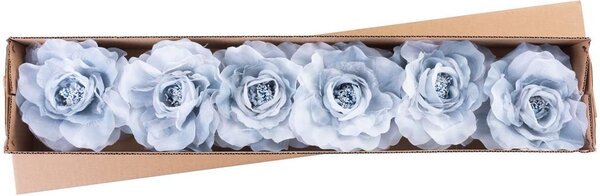 6 ks Kvet MagicHome, pivónia, modrá, stonka, veľkosť kvetu: 16 cm, dĺžka kvetu: 24 cm, bal. 6 ks