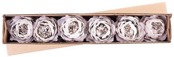 6 ks Kvet MagicHome, ruža rozvitá, fialová, stonka, veľkosť kvetu: 11 cm, dĺžka kvetu: 22 cm, bal