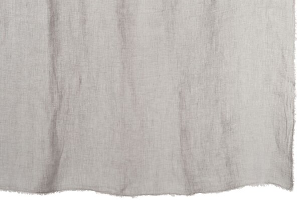 Šedý ľanový prehoz Stonewashed so strapcovitým lemom - 150*0,5*200 cm - J-Line by Jolipa