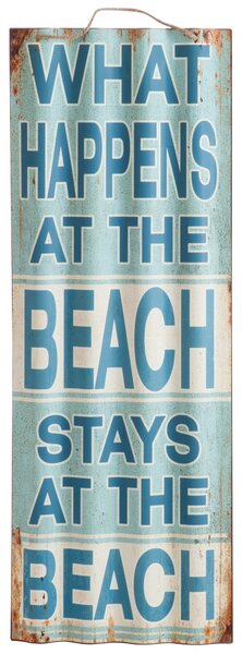 Závesná kovová ceduľa The Beach - 40 * 2,5 * 126 cm - J-Line by Jolipa