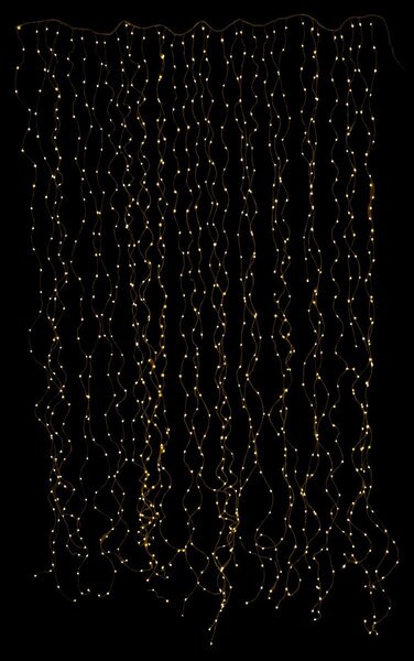 Vianočné strieborný svetelný záves 2x3m s 1020led svetielkami - teplá biela - 18 * 18 * 7 cm - J-Line by Jolipa