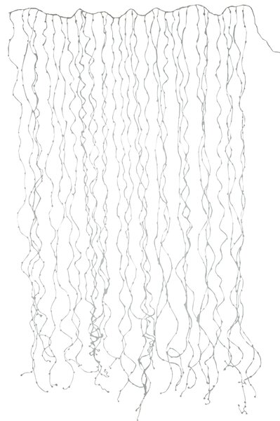 Vianočné strieborný svetelný záves 2x3m s 1020led svetielkami - teplá biela - 18 * 18 * 7 cm - J-Line by Jolipa