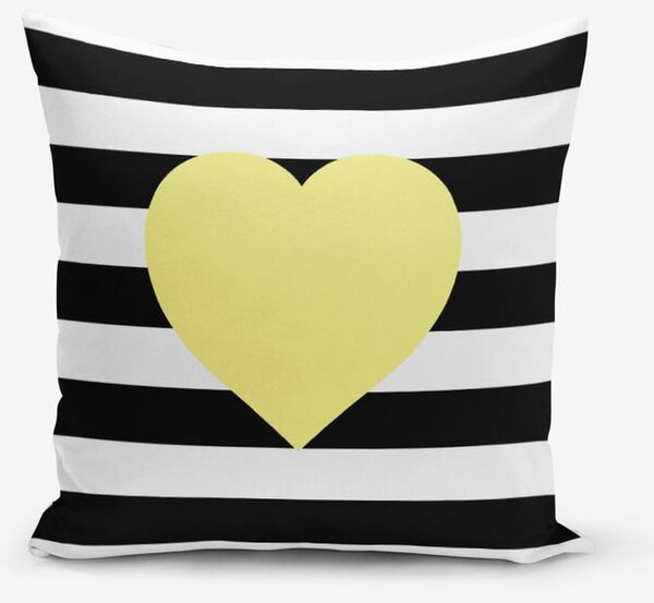 Obliečka na vaknúš s prímesou bavlny Minimalist Cushion Covers Striped Yellow, 45 × 45 cm