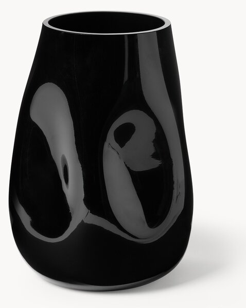 Ručne fúkaná sklenená váza Obsidian, V 26 cm