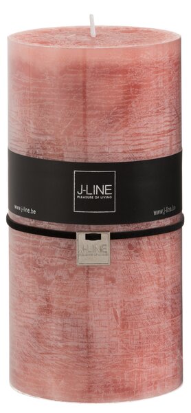 Lososová nevonná sviečka v tvare valca xxl - 140 h - 10 * 10 * 20 cm - J-Line by Jolipa