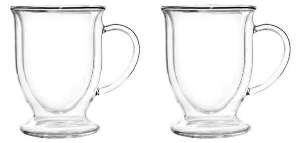 Dvojstenné/na latte sklenené hrnčeky v súprave 2 ks 250 ml Amo – Vialli Design