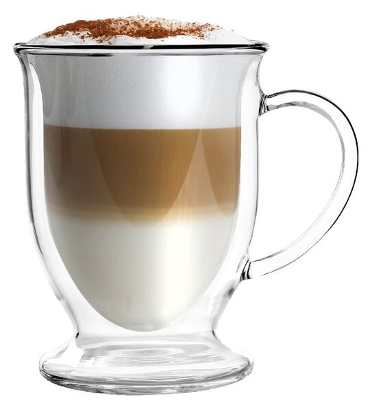 Dvojstenné/na latte sklenené hrnčeky v súprave 2 ks 250 ml Amo – Vialli Design
