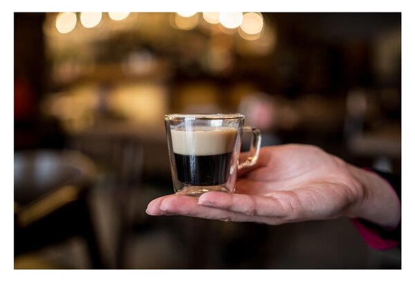 Sklenené hrnčeky v súprave 2 ks na espresso/dvojstenné 80 ml Diva – Vialli Design