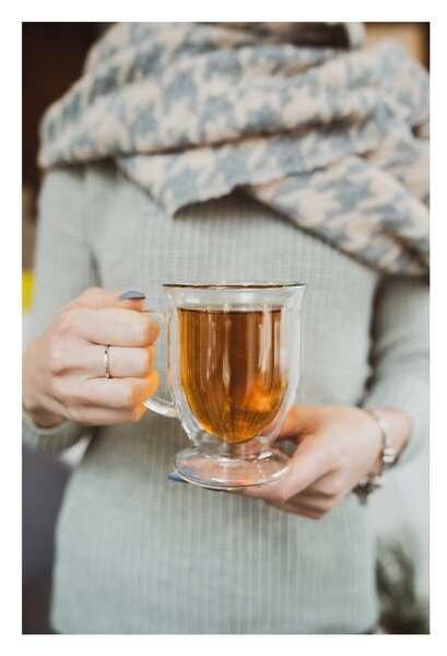 Dvojstenné/na latte sklenené hrnčeky v súprave 2 ks 250 ml Amo – Vialli Design