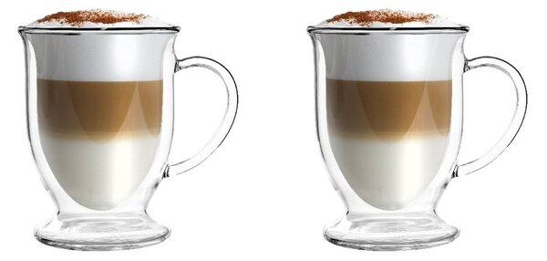 Dvojstenné/na latte sklenené hrnčeky v súprave 2 ks 250 ml Amo – Vialli Design