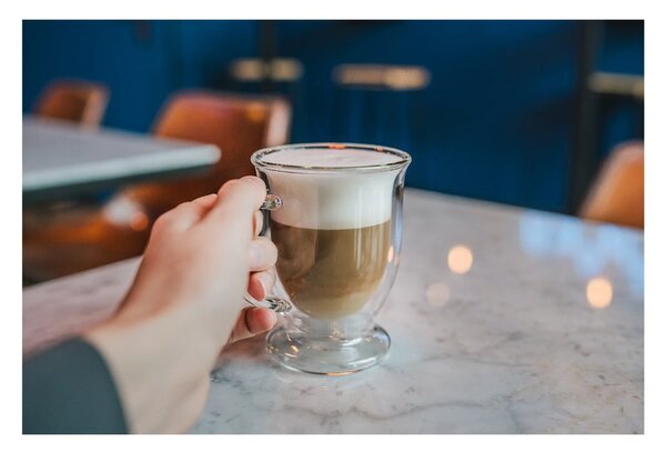 Dvojstenné/na latte sklenené hrnčeky v súprave 2 ks 250 ml Amo – Vialli Design