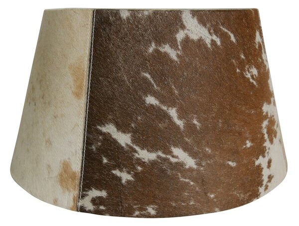 Hnedo biele tienidlo na lampu z hovädzej kože 40 cm - 30 * 40 * 22,5 cm - Mars & More