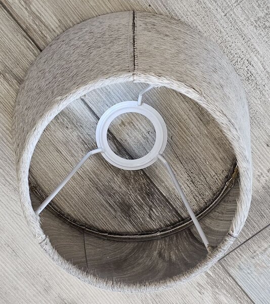Tienidlo na lampu z hovädzej kože - hnedo šedá - Ø 20 * Ø 15*15cm - Mars & More