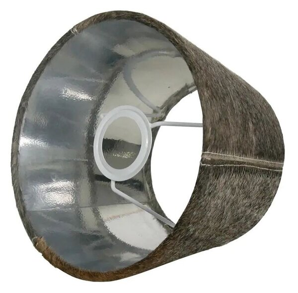 Tienidlo na lampu z hovädzej kože - hnedo šedá - Ø 20 * Ø 15*15cm - Mars & More