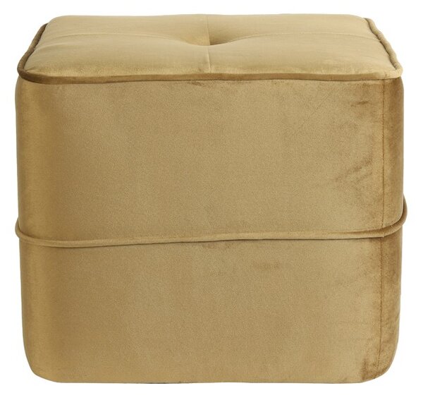 Karamelový zamatový puf Kiki - 40 * 40 * 35cm - Light & Living