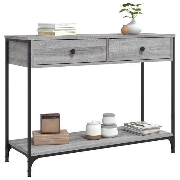 Konzolový stolík BestBerg 834173 / 100 x 34,5 x 75 cm / sivý dub sonoma