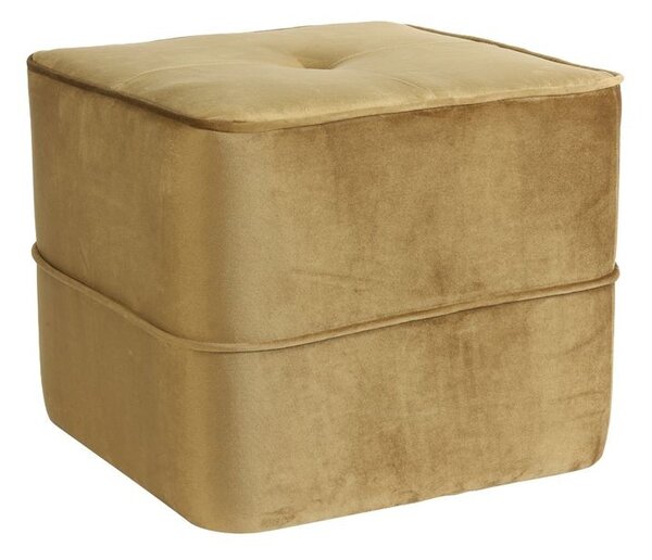 Karamelový zamatový puf Kiki - 40 * 40 * 35cm - Light & Living