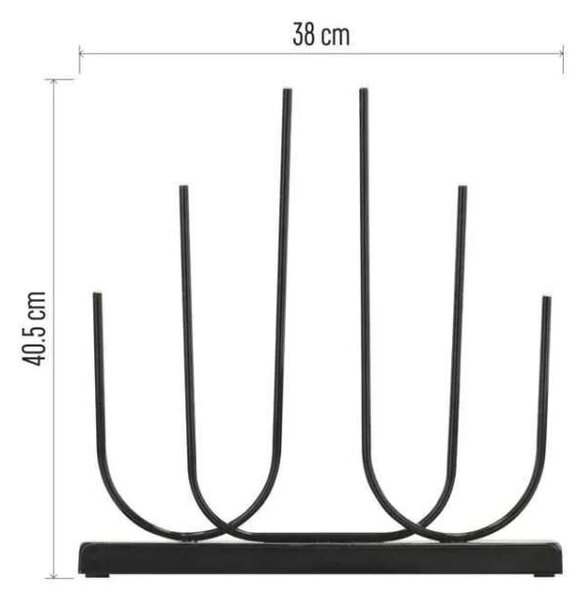 LED svietnik kovový čierny, 40 cm, 2x AA, vnútorný, teplá biela (DCAW24)