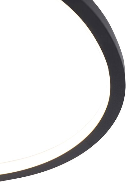 Stropné svietidlo čierne 45 cm vrátane LED 3-stupňové stmievateľné - Rowin
