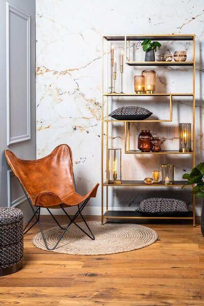 Prírodne hnedý jutový guľatý koberec Irbi - Ø 120 cm - Light & Living