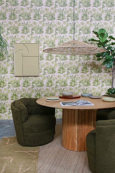 Prírodné guľatý konopný koberec Hemp - Ø 250cm - HKLIVING