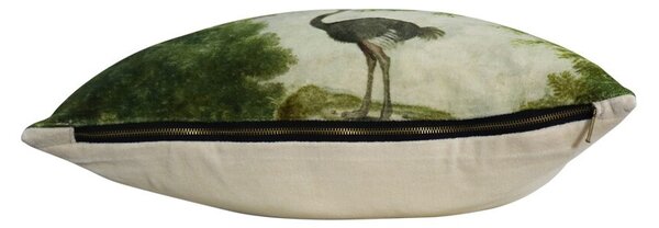 Zamatový vankúš s pštrosom - 45 * 45 * 10cm - Mars & More