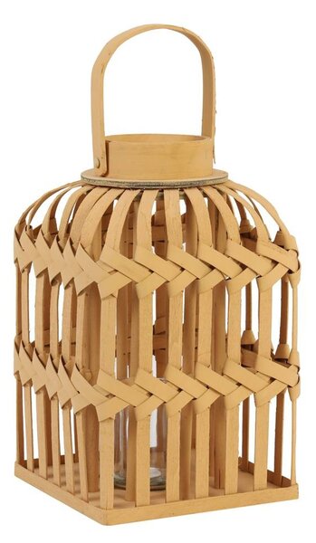 Svetlo hnedá prepletaná lampáš Talia - 22 * ​​22 * ​​36 cm - Light & Living
