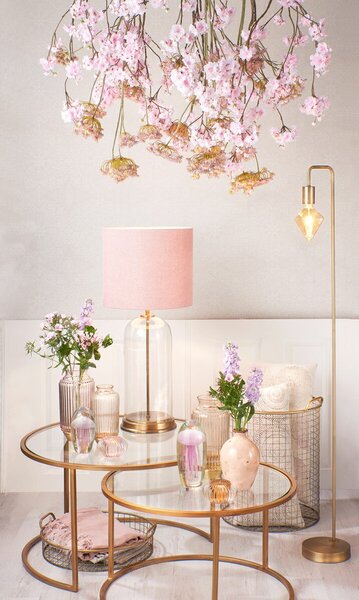 Ružový ľanový pléd Medi pink - 170 * 130 cm - Light & Living