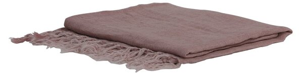 Ružový ľanový pléd Medi pink - 170 * 130 cm - Light & Living