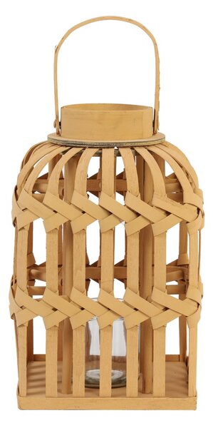 Svetlo hnedá prepletaná lampáš Talia - 22 * ​​22 * ​​36 cm - Light & Living