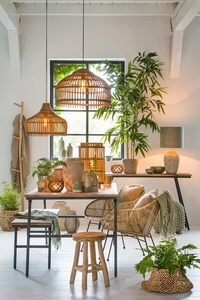 Zelený ľanový pléd Medi green - 170 * 130 cm - Light & Living