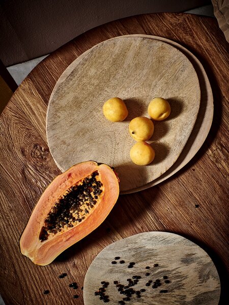 Drevený nepravidelne tvarovaný tanier Mango - 25 * 24 * 2cm - HKLIVING