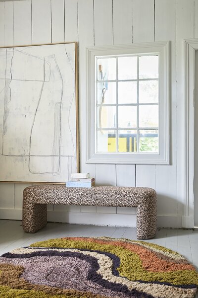 Barevne guľatý všívaný koberec Tufted - Ø 150cm - HKLIVING