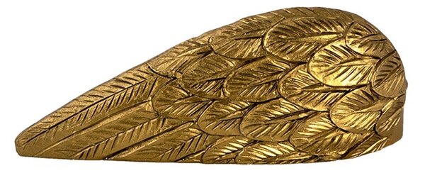 Zlatý svietnik s jedným krídlom - 14 * 5 * 5 cm - Clayre & Eef