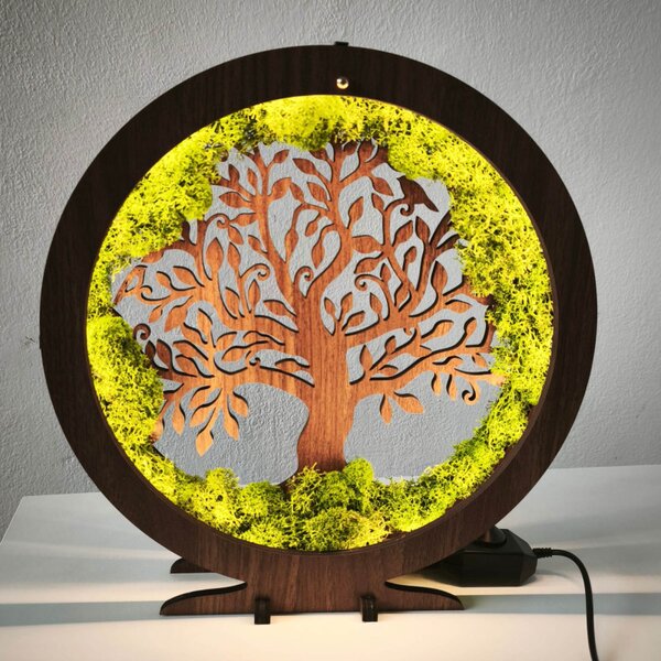 LED lampa Strom života – machová dekorácia na stôl I SENTOP LED0574
