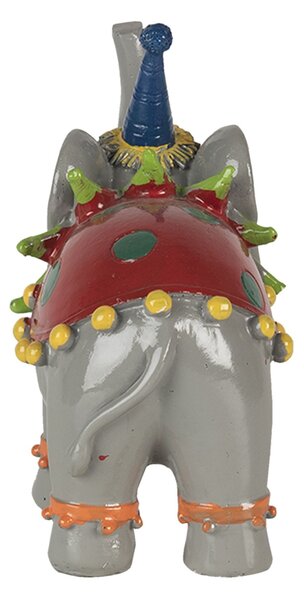 Dekoratívne soška cirkusového slona - 13 * 6 * 11 cm - Clayre & Eef