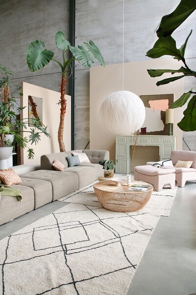 Krémový pléd / prehoz s strapcami Tufted - 130 * 170 cm - HKLIVING