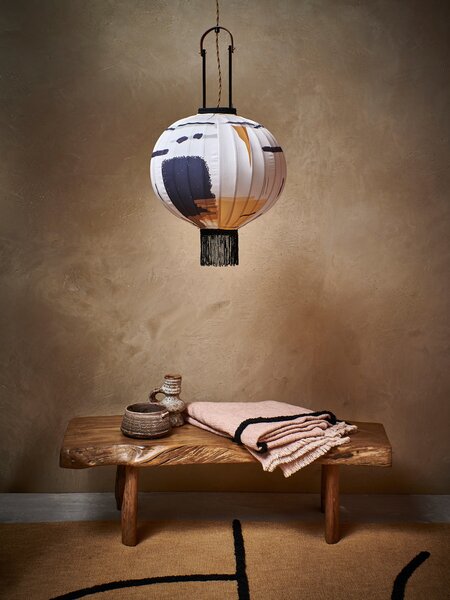 Púdrový pléd / prehoz so strapcami Tufted lines - 130 * 170 cm - HKLIVING