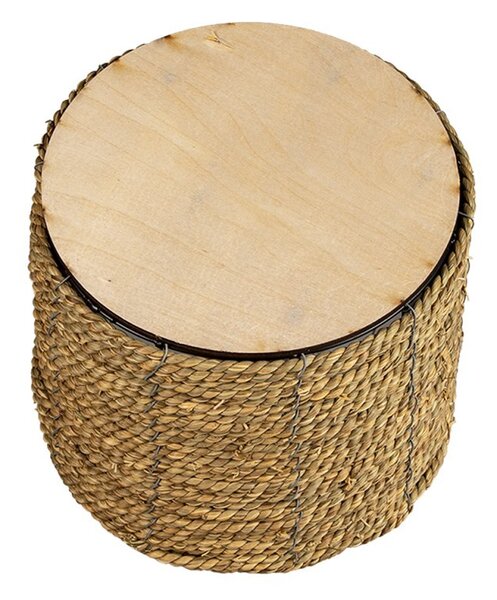 Pletený prírodný obal na kvetinu M - Ø 26 * 21 cm - Clayre & Eef