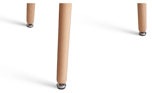 KONDELA Jedálenský stôl, biela/buk, priemer 80 cm, ELCAN NEW TYP 2