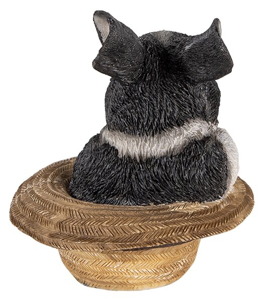 Dekoratívne soška králika v klobúku - 12 * 12 * 14 cm - Clayre & Eef