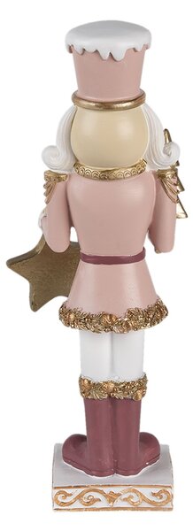 Dekoratívne soška Louskáčka s ceduľkou Merry Christmas - 9 * 7 * 22 cm - Clayre & Eef