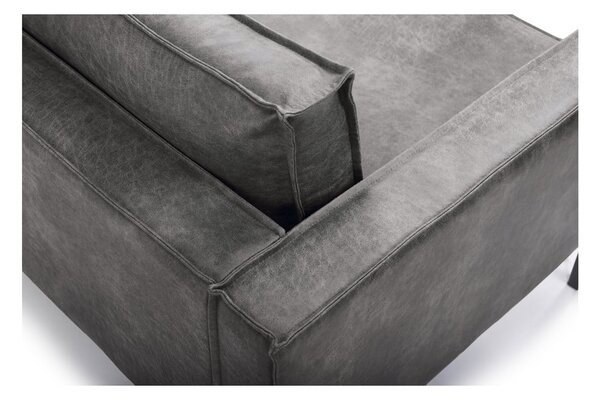 Tmavosivé kreslo z imitácie kože Rate - Scandic